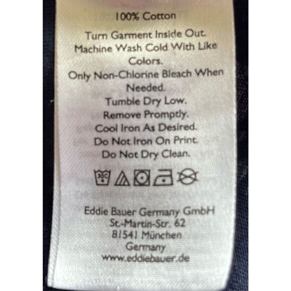 Eddie Bauer Blue Short Sleeve Top  Size L   GUC - Picture 4 of 4